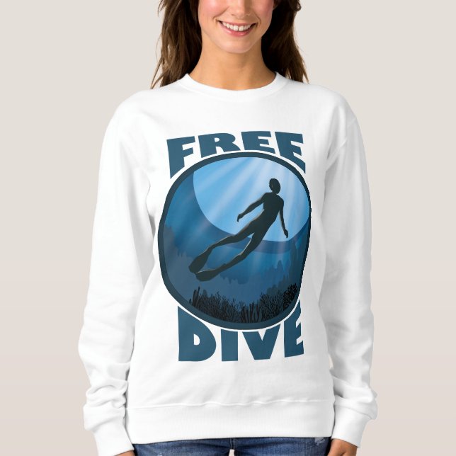 Sudadera Buceo libre - El Océano Llama "Freediver" (Anverso)