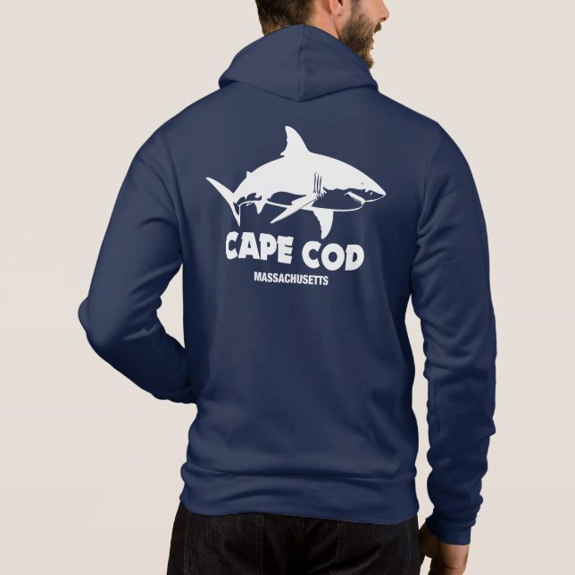Sudadera Buceo Scuba con grandes tiburones blancos - Capuch (Reverso)