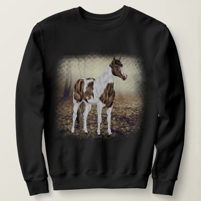 Sudadera Buckskin Tobiano Paint Horse (Anverso del diseño)