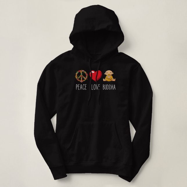 Sudadera Buda Ama la Paz Zen Yoga Lover Budismo Mantra D (Diseño del anverso)