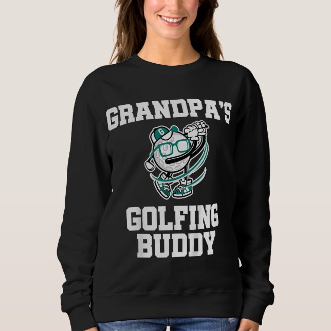 Sudadera Buda de golf de Buddy Golf del Abuelo Infantil (Anverso)