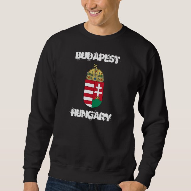 Sudadera Budapest, Hungría con el escudo de armas (Anverso)