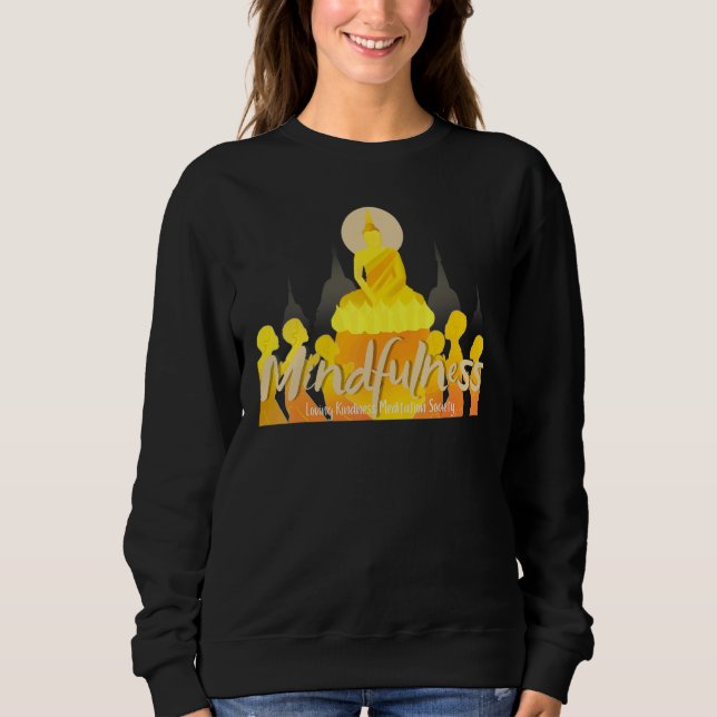 Sudadera Buddha Gautama Mindfulness Peace Loving Kindness M (Anverso)