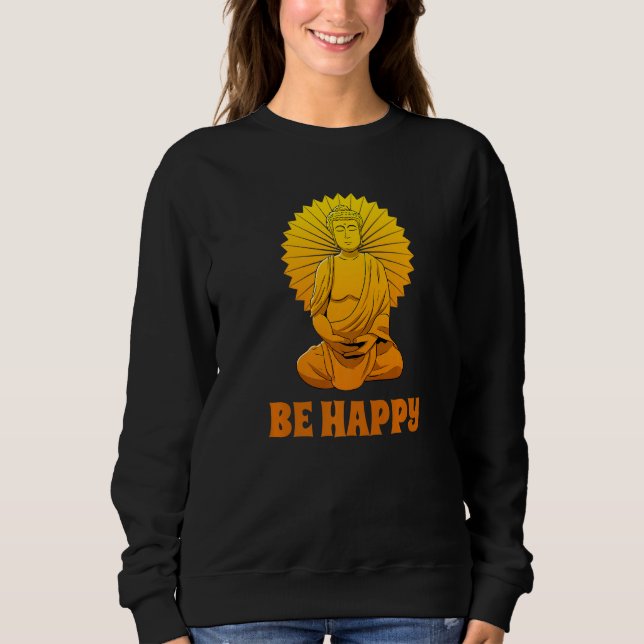 Sudadera Buddha Monk Namaste Praying Pray Smile Happy Laugh (Anverso)