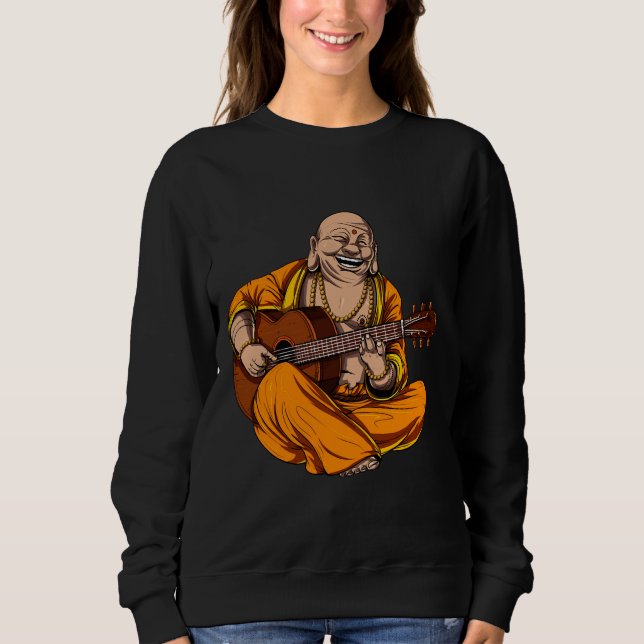 Sudadera Buddha Toca Guitarra (Anverso)