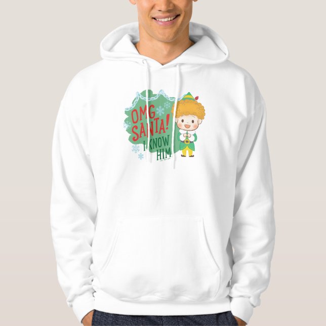 Sudadera Buddy el Elfo ¡OMG Santa! ¡Lo conozco! (Anverso)