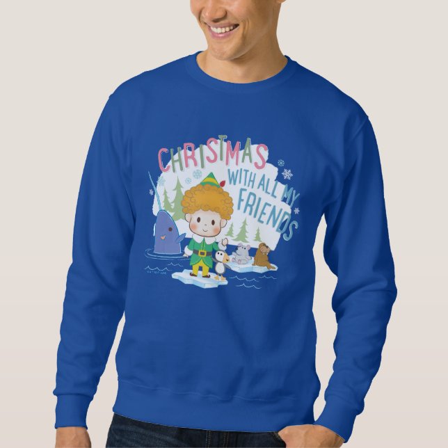 Sudadera Buddy the Elf Navidades con todos mis amigos (Anverso)