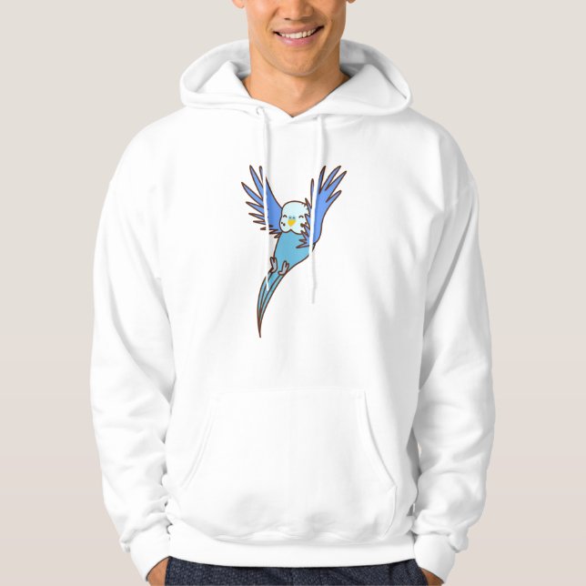 Sudadera Budgie Blue Bird Animal Lover Birds (Anverso)
