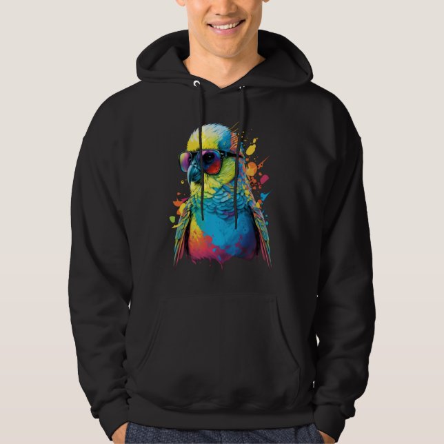 Sudadera Budgie Budgerigar Parakeet Bird  4 (Anverso)