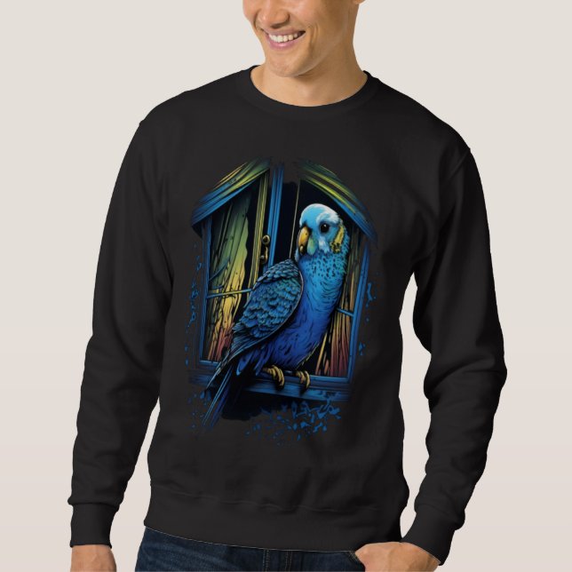 Sudadera Budgie Budgerigar Parakeet Bird Birdwatching  2 (Anverso)