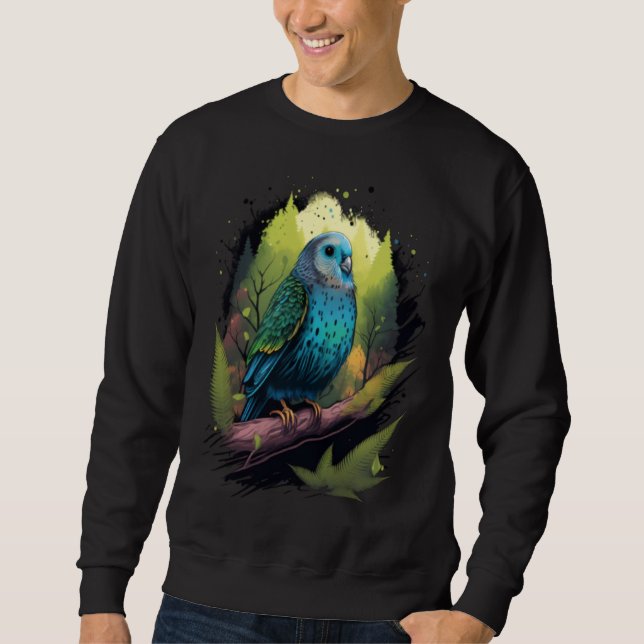 Sudadera Budgie Budgerigar Parakeet Bird Nature Birdwatchin (Anverso)