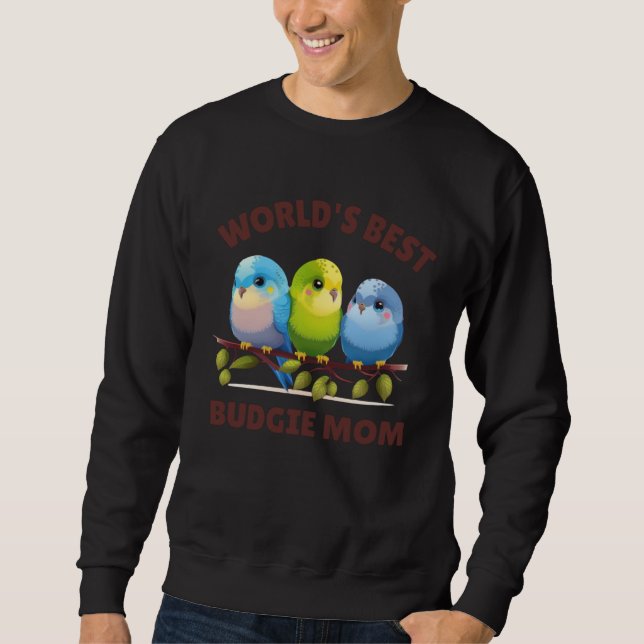 Sudadera Budgie Mom Budgerigar Parakeet Bird 39 (Anverso)