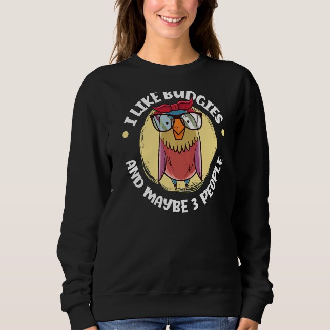Sudadera Budgie Parakeet Bird Cockatiel Premium (Anverso)