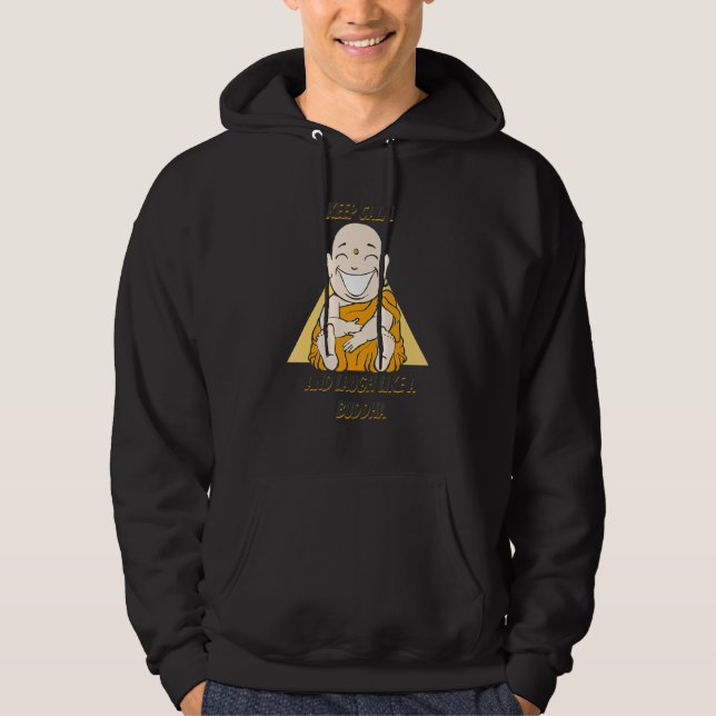 Sudadera Budismo Budista Monk Namaste Mantiene La Calma Y L (Anverso)