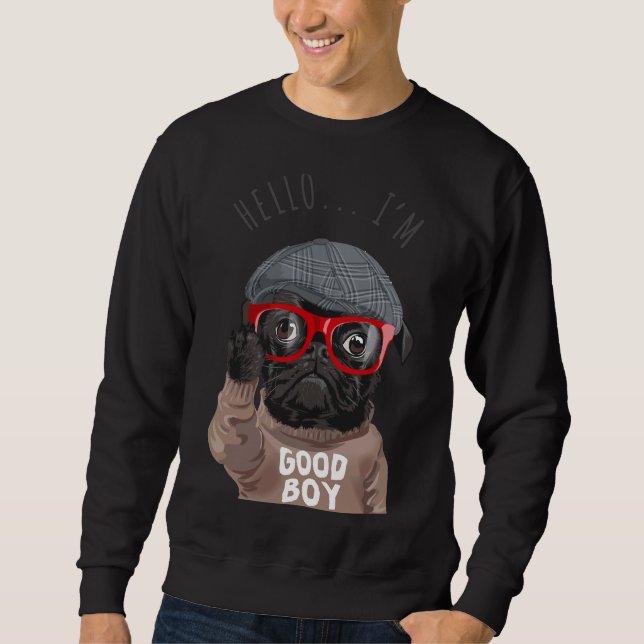 Sudadera buen chico pug Classic T-Shirt 609 (Anverso)