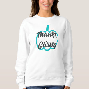 Sudadera Buen texto Feliz Día de Acción de Gracias con Cala