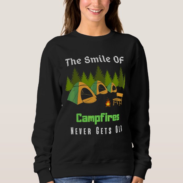 Sudadera Buena cita de acampada La sonrisa de las hogueras  (Anverso)