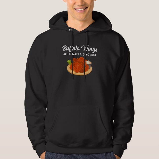 Sudadera Buena idea Alas de pollo frito de búfalo (Anverso)