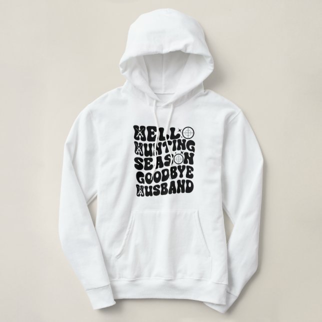 Sudadera Buenas citas de caza Adiós marido (Diseño del anverso)