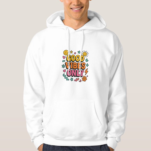 Sudadera Buenas vibraciones sólo retro hoodie - Funky Motiv (Anverso)