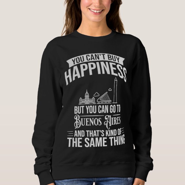 Sudadera Buenos Aires Argentina City Skyline Map Travel (Anverso)