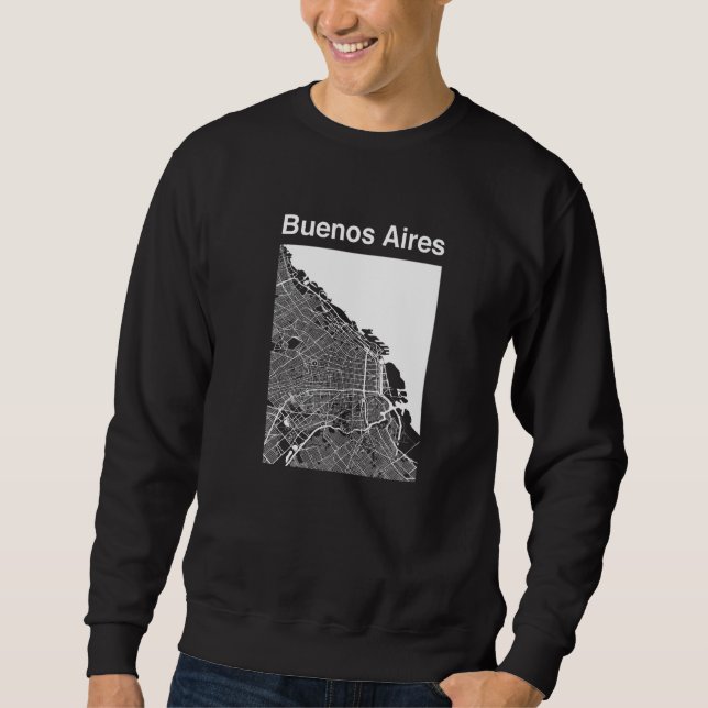 Sudadera Buenos Aires Argentina Classic City Map Graphic (Anverso)
