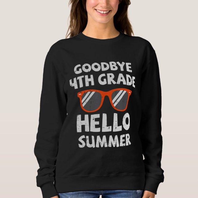 Sudadera Buenos días gafas de sol de verano de 4º grado (Anverso)
