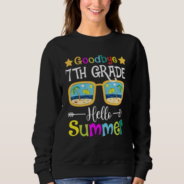 Sudadera Buenos días gafas de sol de verano de 7º grado (Anverso)