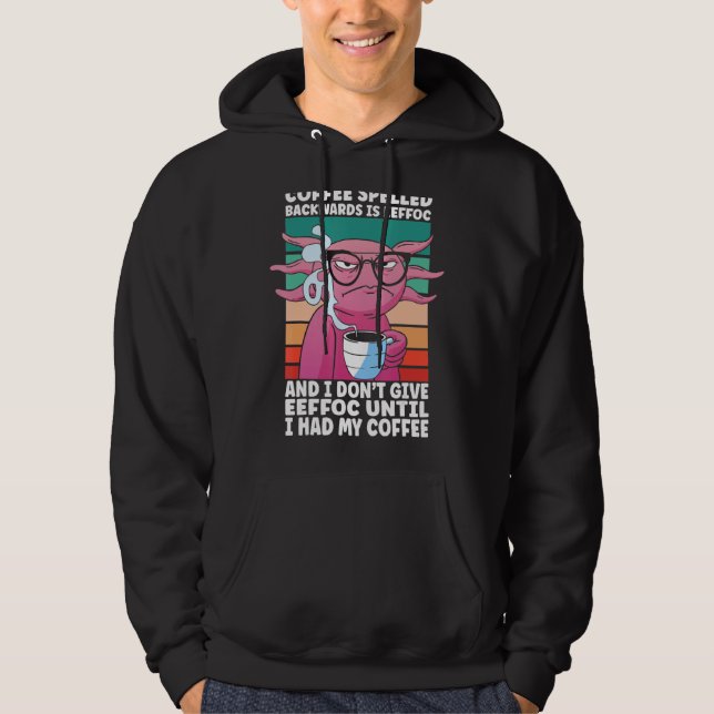 Sudadera Buenos días Gafas Salamander Lizard Café Ax (Anverso)
