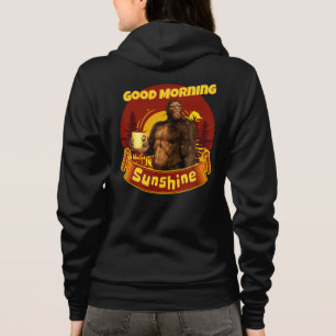 Sudadera Buenos Días Sol Bigfoot Café Humor Arte