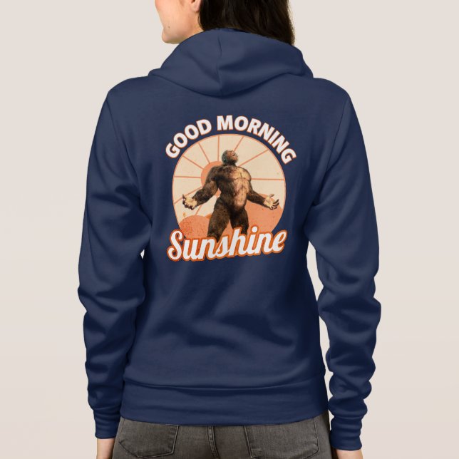 Sudadera Buenos Días Sol Bigfoot Humor (Reverso)
