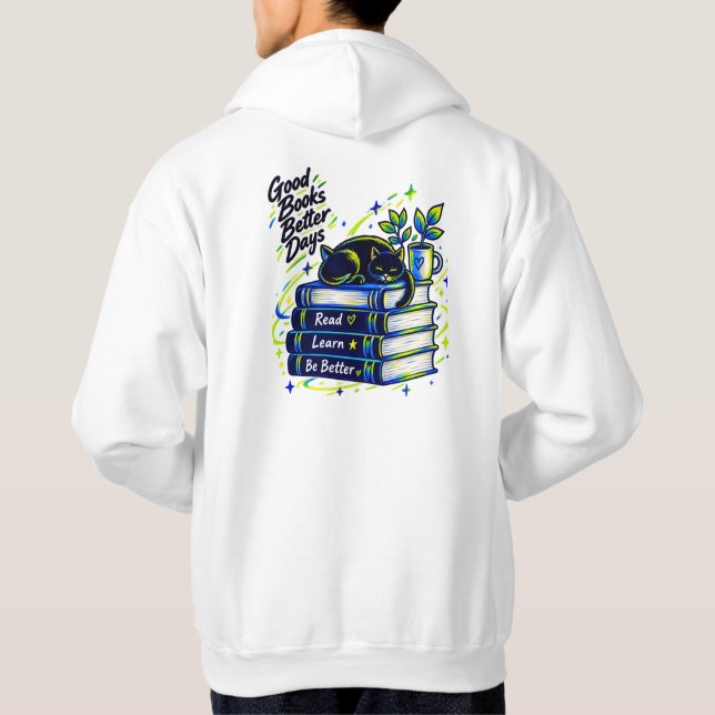 Sudadera Buenos Libros Mejores Días (Reverso)