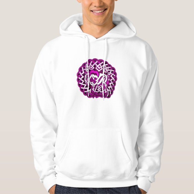Sudadera Búfalo/bisonte célticos, rosado (Anverso)