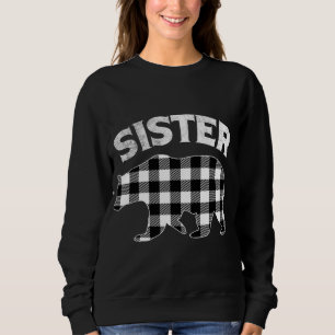 Sudadera Búfalo Blanco Y Negro Toco A Hermana Bear Christma