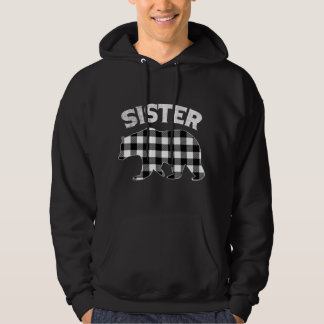 Sudadera Búfalo Blanco Y Negro Toco A Hermana Bear Christma