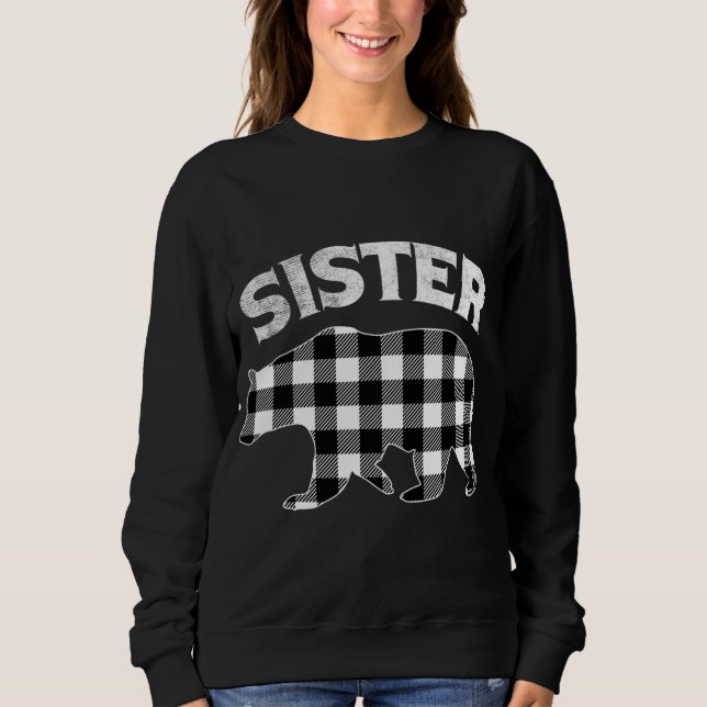 Sudadera Búfalo Blanco Y Negro Toco A Hermana Bear Christma (Anverso)