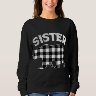 Sudadera Búfalo Blanco Y Negro Toco A Hermana Bear Christma