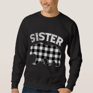 Sudadera Búfalo Blanco Y Negro Toco A Hermana Bear Christma