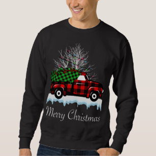 Sudadera Búfalo de árbol de Navidad Truco Rojo Pajama Xmas