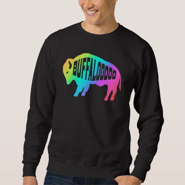 Sudadera Búfalo de arcoiris (Anverso)