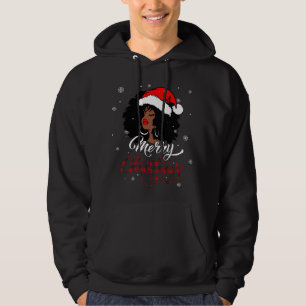 Sudadera Búfalo de navidad de amarre colocado en Santa Afro