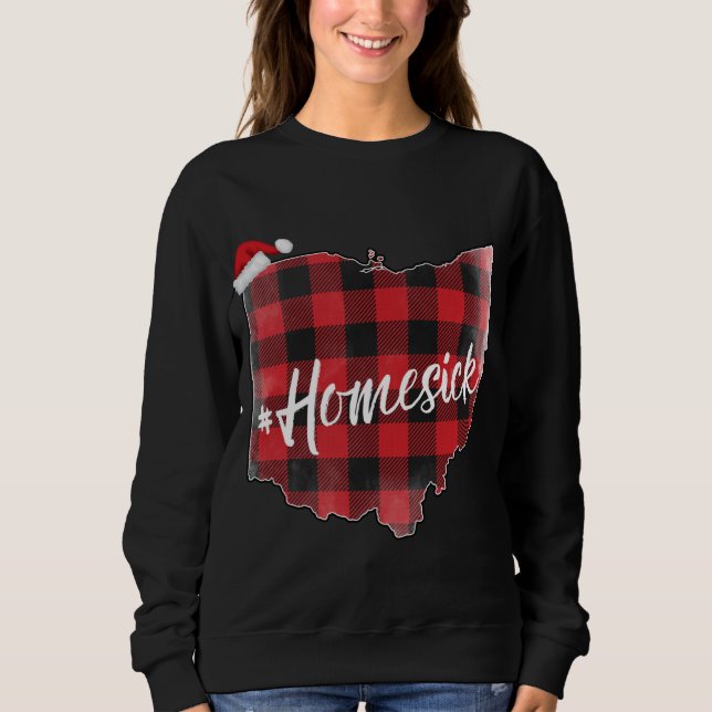 Sudadera Búfalo de Ohio colocado Navidades de la casa Santa (Anverso)