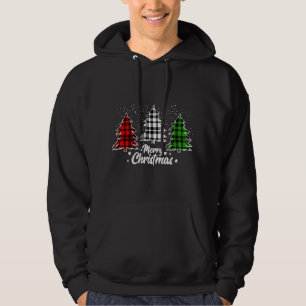 Sudadera Búfalo del árbol de Navidad Plantado Verde Blanco