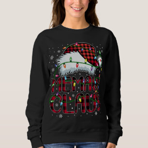 Sudadera Búfalo navideño vestido rojo Santa Hat Memaw