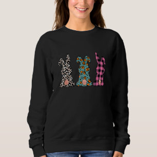 Sudadera Bufalo Pink Plaid Leopard Easter Bunny Rabbit Tri