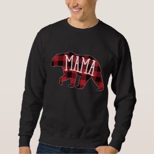 Sudadera Búfalo Red Plaid Mama Bear Family Bear
