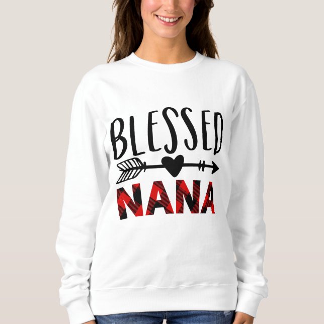 Sudadera Búfalo Rojo bendice a Navidades de Nana por grande (Anverso)