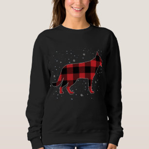 Sudadera Búfalo rojo Navidades alemanes de perro pastor Pa