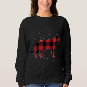 Sudadera Búfalo rojo Navidades alemanes de perro pastor Pa