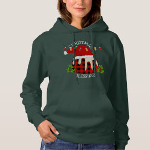 Sudadera Búfalo rojo Navidades Santa Pudding